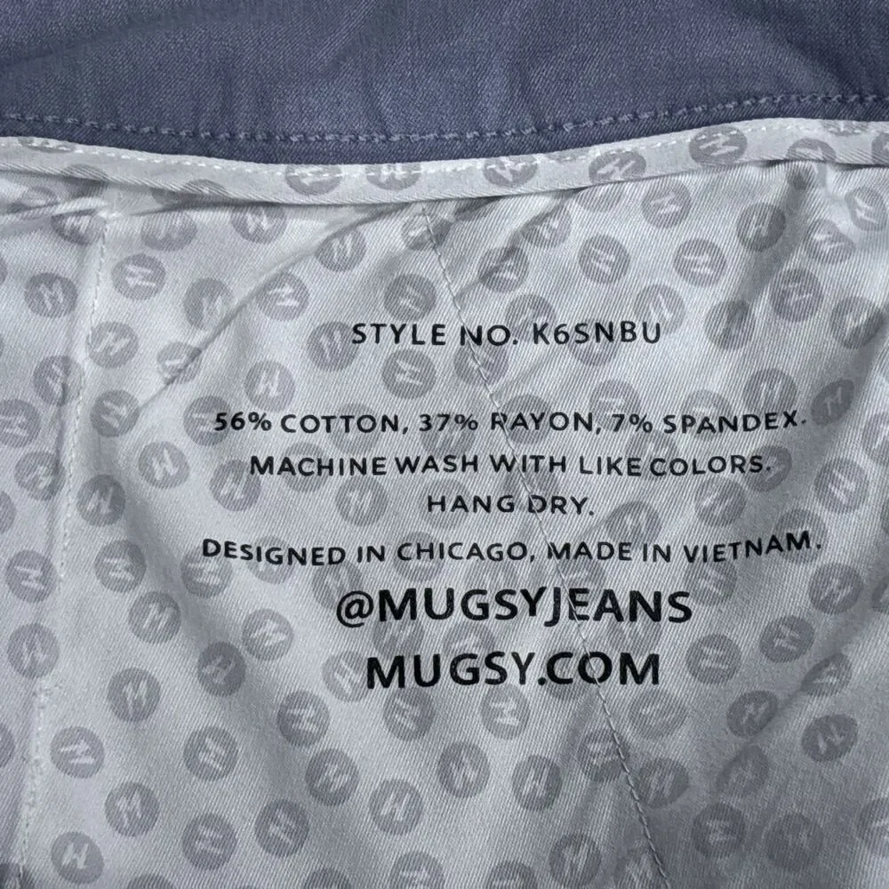 Mugsy Shorts Mens 35 Blue Marinas Stretch Chino Pockets 9